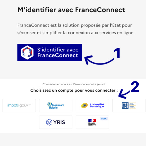 Se connecter  Mes points permis de conduire.gouv.fr avec France Connect